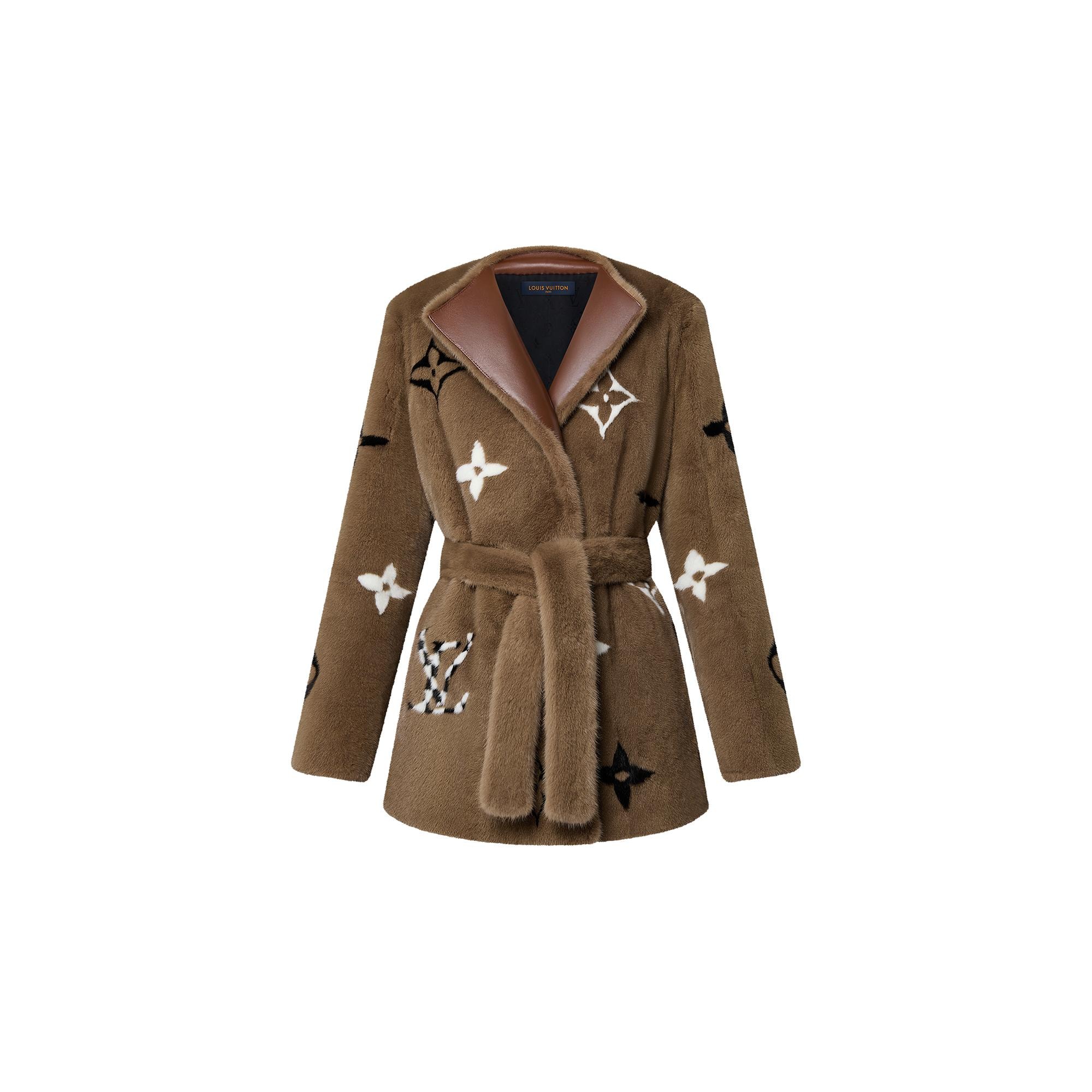 Monogram Mink Wrap Coat - Women - Ready-to-Wear | LOUIS VUITTON ®